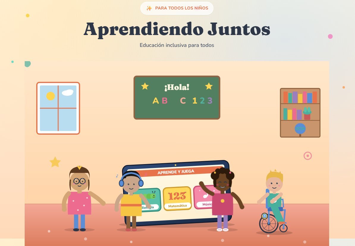 Captura de la App Aprendiendo Juntos