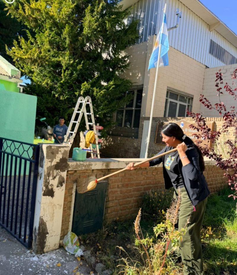 Pintando la fachada