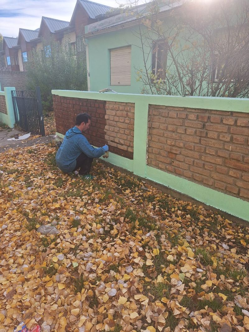 Pintando la pared exterior